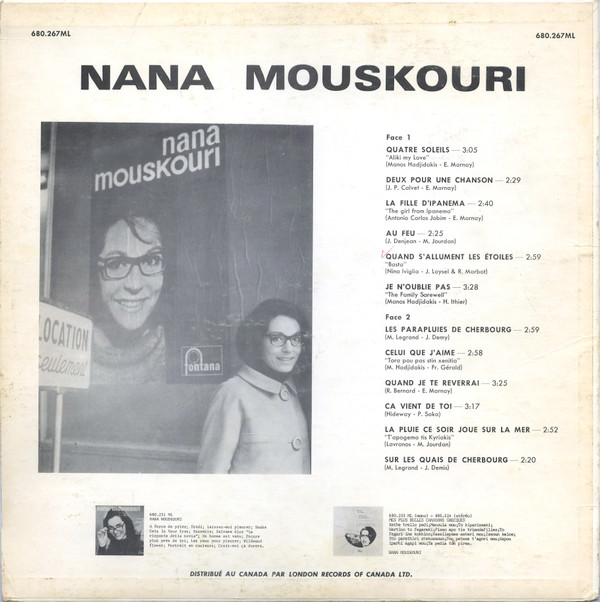 Nana Mouskouri - Quatre Soleils | Fontana (680.267 ML) - 2 Nana Mouskouri - Quatre Soleils | Fontana (680.267 ML) - 2