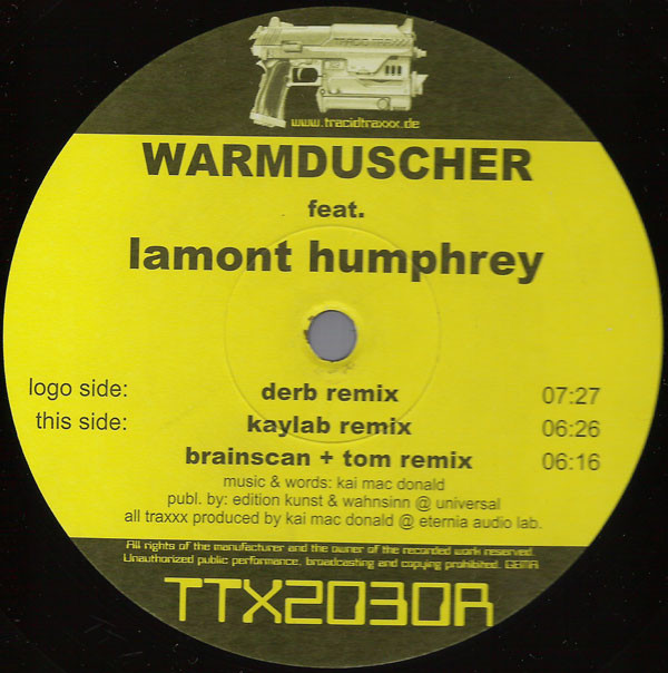 Warmduscher Feat. Lamont Humphrey - Hardcore Will Never Die | Tracid Traxxx (TTX2030R) - 2