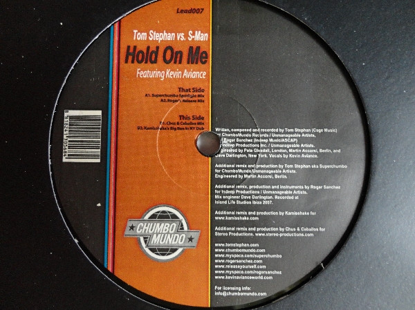 Tom Stephan Vs. S-Man Featuring Kevin Aviance - Hold On Me | ChumboMundo Records (Lead007) - 2