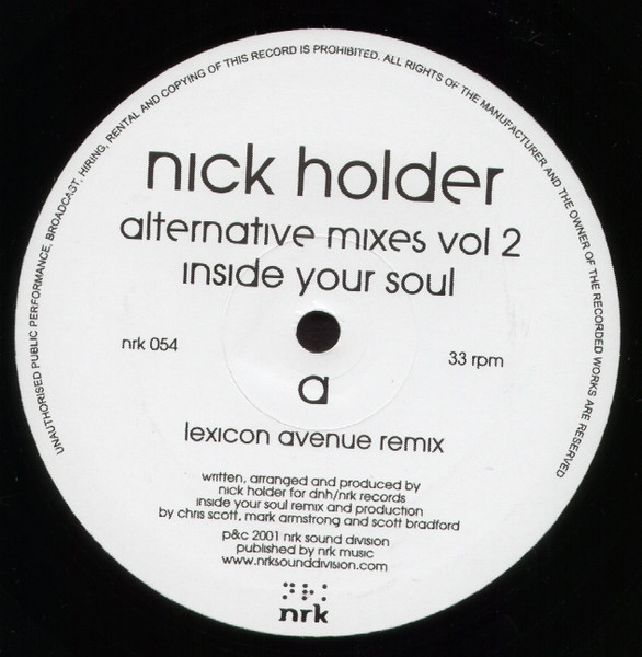 Nick Holder - Alternative Mixes Vol. 2 | NRK Sound Division (nrk 054) - 3