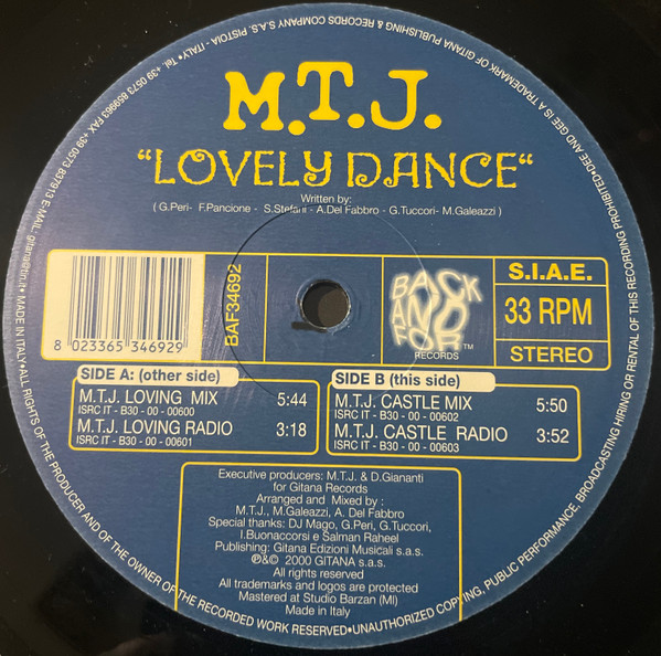 M.T.J. - Lovely Dance | Back And For Records (BAF 34692) - 3 M.T.J. - Lovely Dance | Back And For Records (BAF 34692) - 3