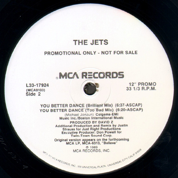 The Jets - You Better Dance | MCA Records (L33-17924) - 2 The Jets - You Better Dance | MCA Records (L33-17924) - 2