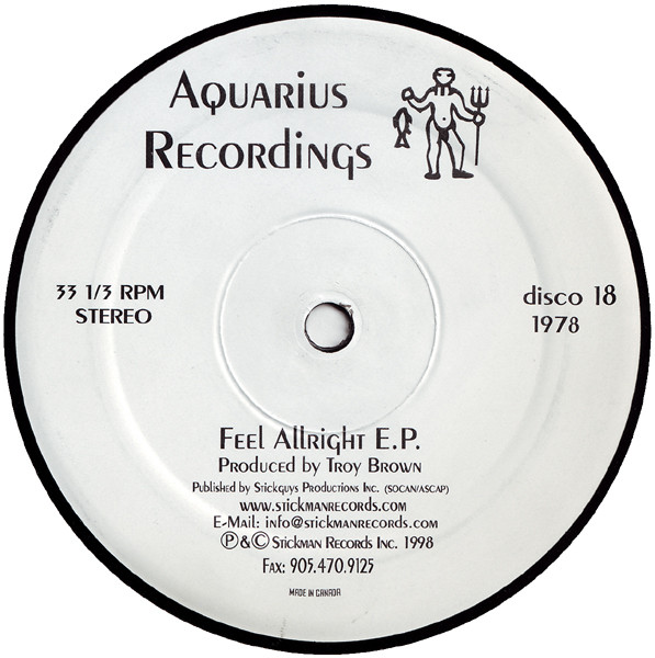 Troy Brown - Feel Allright E.P. | Aquarius Recordings (disco 18)
