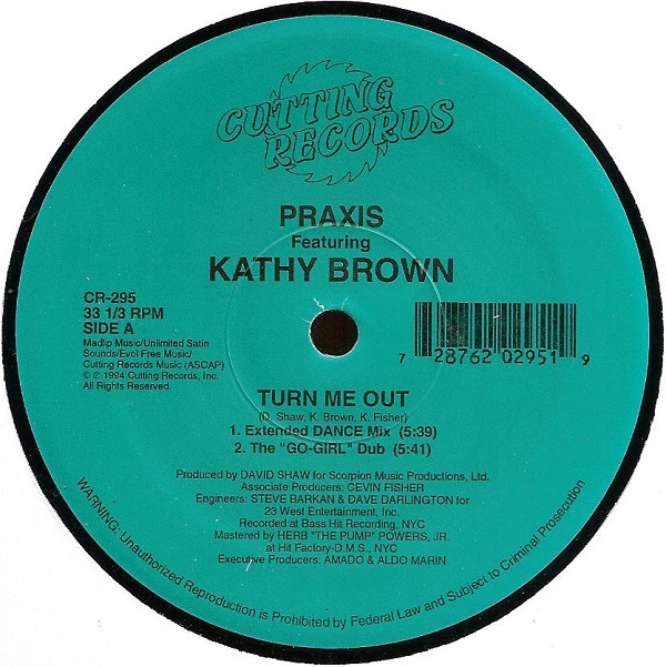 Praxis Featuring Kathy Brown - Turn Me Out | Cutting Records (CR-295) - main