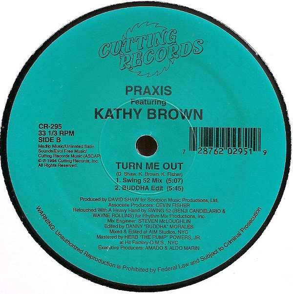 Praxis Featuring Kathy Brown - Turn Me Out | Cutting Records (CR-295) - 2