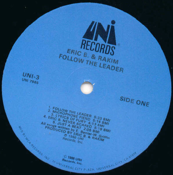 Eric B. & Rakim - Follow The Leader | UNI Records (UNI-3) - 3 Eric B. & Rakim - Follow The Leader | UNI Records (UNI-3) - 3