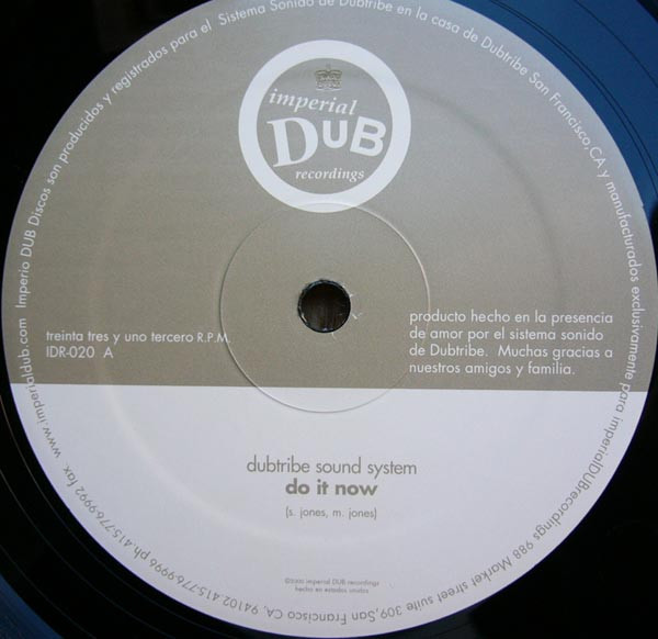 Dubtribe Sound System - Do It Now | Imperial Dub Recordings (IDR 020)