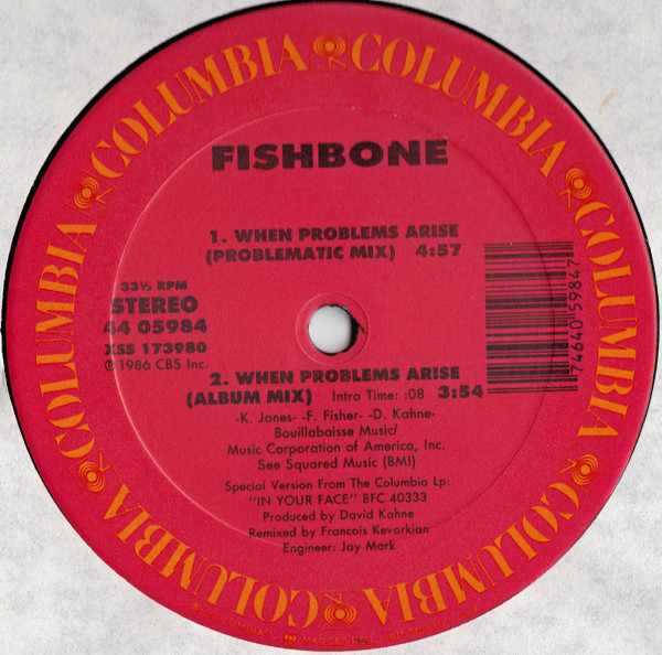 Fishbone - When Problems Arise | Columbia (44 05984) - 2