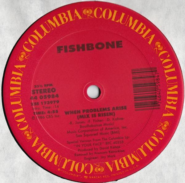 Fishbone - When Problems Arise | Columbia (44 05984) - 3