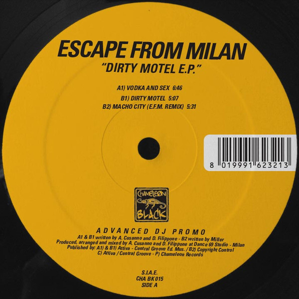 Escape From Milan - Dirty Motel E.P. | Chameleon Black (CHA BK 015) - main