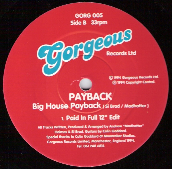 Payback - Big House Payback | Gorgeous Records (GORG 005) - 2
