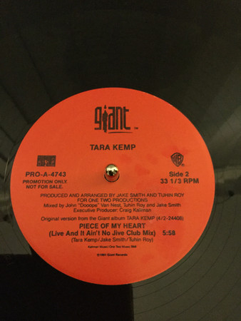 Tara Kemp - Piece Of My Heart | Giant Records (PRO-A-4743) - 5 Tara Kemp - Piece Of My Heart | Giant Records (PRO-A-4743) - 5