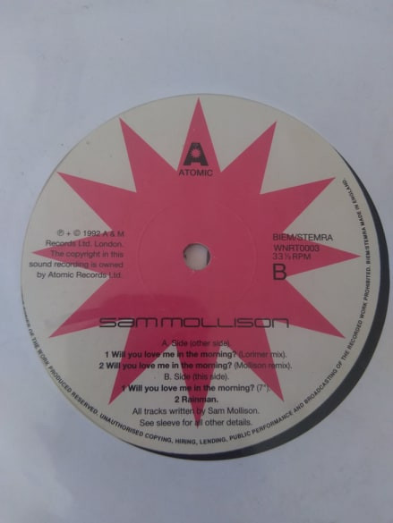 Sam Mollison - Will You Love Me In The Morning | Atomic Records (WNRT0003) - 2 Sam Mollison - Will You Love Me In The Morning | Atomic Records (WNRT0003) - 2