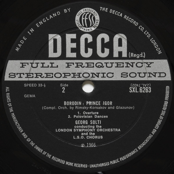 Borodin / Glinka / Mussorgsky – Georg Solti , London Symphony - Romantic Russia | Decca (SXL 6263) - 4 Borodin / Glinka / Mussorgsky – Georg Solti , London Symphony - Romantic Russia | Decca (SXL 6263) - 4