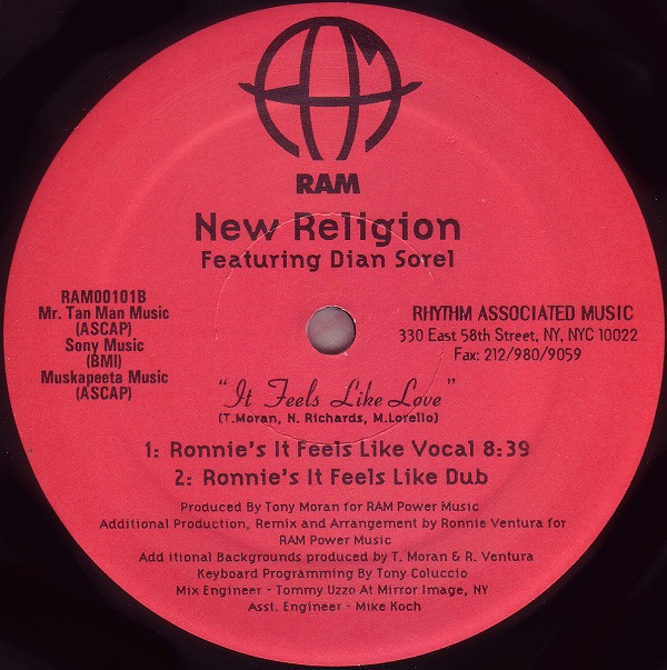 New Religion Featuring Dian Sorel - It Feels Like Love | Rhythm Associated Music (RAM00101) - 2