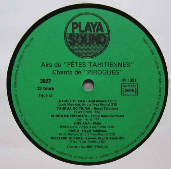 Airs de Fêtes Tahitiennes - Chants de Pirogues