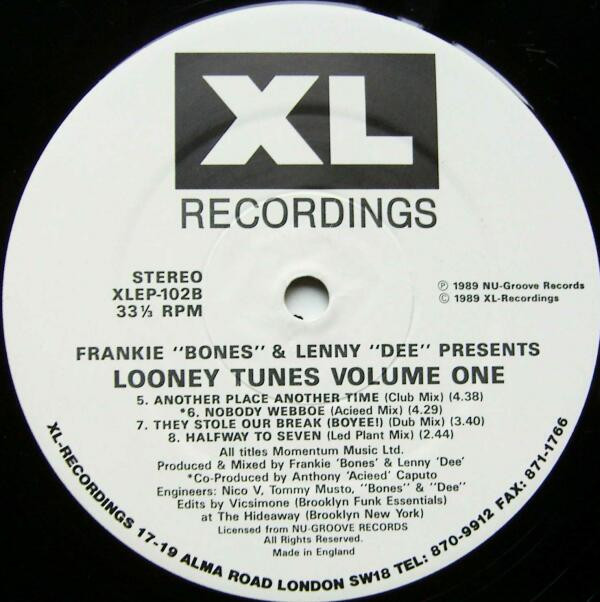 Frankie Bones & Lenny Dee - The Looney Tunes EP Vol. One | XL Recordings (XLEP-102) - 4 Frankie Bones & Lenny Dee - The Looney Tunes EP Vol. One | XL Recordings (XLEP-102) - 4