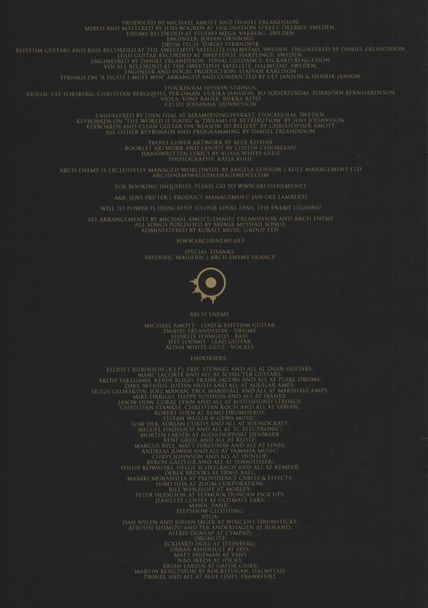 Arch Enemy - Will To Power | Century Media (88985458371) - 9