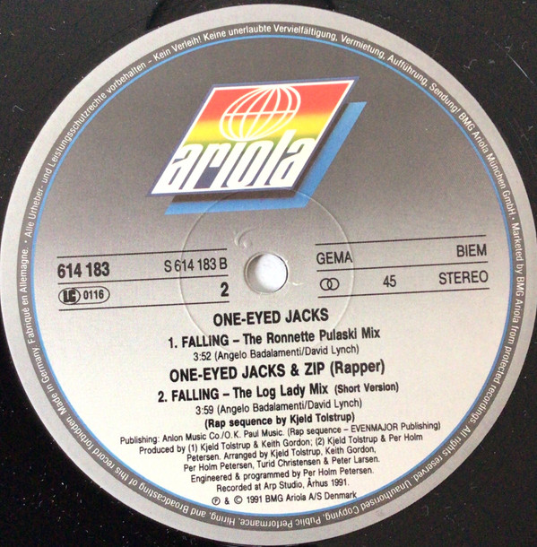 One-Eyed Jacks - Falling (The Twin Peaks Dance Mixes) | Ariola (614 183) - 4 One-Eyed Jacks - Falling (The Twin Peaks Dance Mixes) | Ariola (614 183) - 4