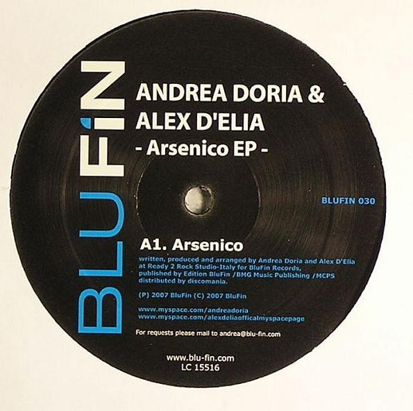 Andrea Doria & Alex D'Elia - Arsenico EP | Blu Fin (BLUFIN 030) - main Andrea Doria & Alex D'Elia - Arsenico EP | Blu Fin (BLUFIN 030) - main
