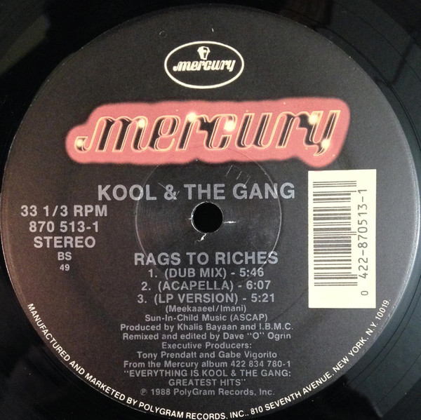 Kool & The Gang - Rags To Riches | Mercury (870 513-1) - 3 Kool & The Gang - Rags To Riches | Mercury (870 513-1) - 3