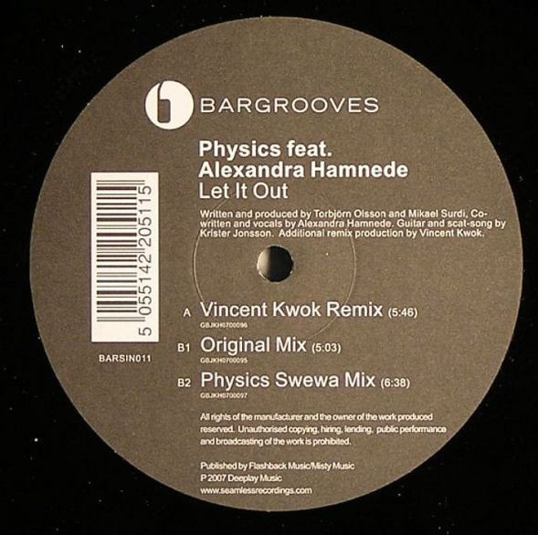 Physics Feat. Alexandra Hamnede - Let It Out | Seamless Recordings (BARSIN011) - main Physics Feat. Alexandra Hamnede - Let It Out | Seamless Recordings (BARSIN011) - main