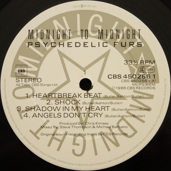 Psychedelic Furs - Midnight To Midnight | CBS (450256 1) - 3