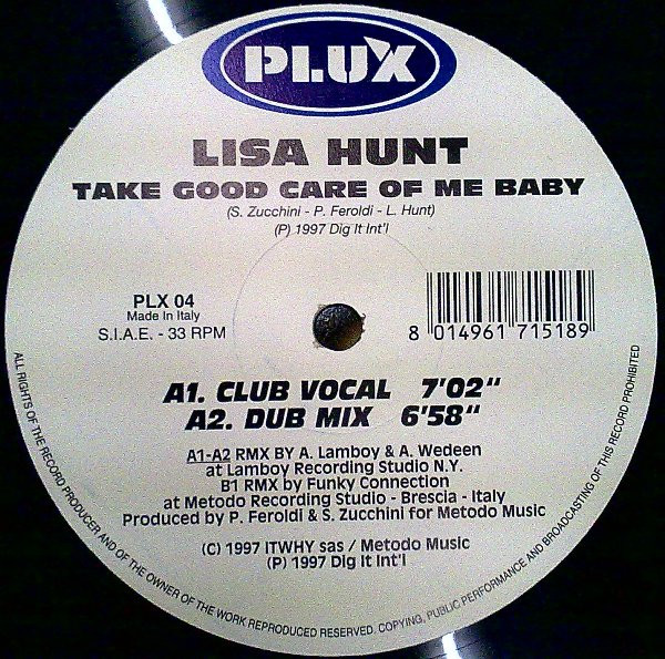 Lisa Hunt - Take Good Care Of Me Baby | Plux (PLX 04) - 3 Lisa Hunt - Take Good Care Of Me Baby | Plux (PLX 04) - 3