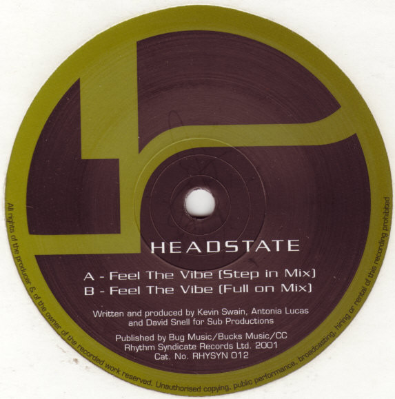 Headstate - Feel The Vibe | Rhythm Syndicate Records (RHYSYN 012) - 2