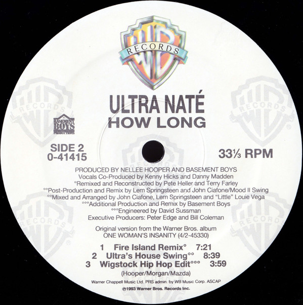 Ultra Naté - How Long | Warner Bros. Records (0-41415) - 4