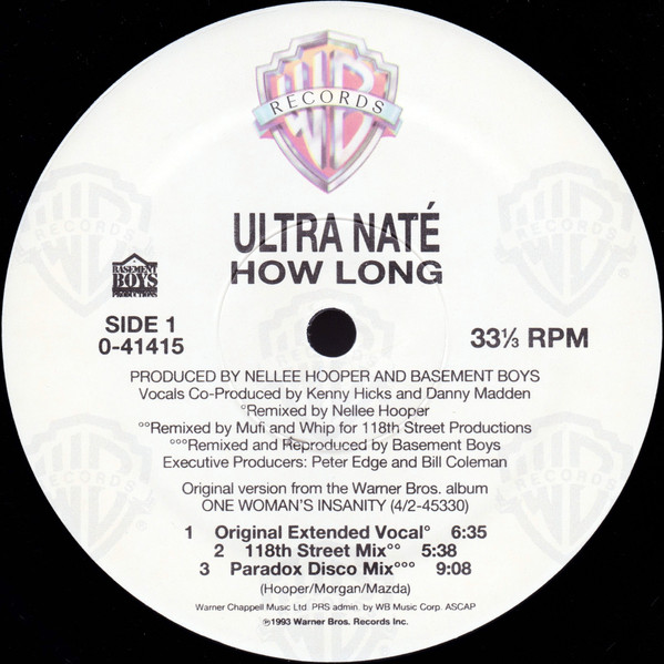 Ultra Naté - How Long | Warner Bros. Records (0-41415) - 3
