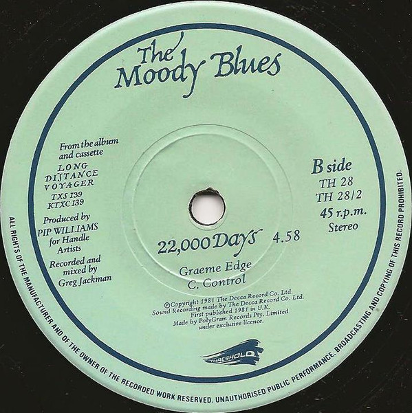 The Moody Blues - The Voice | Threshold (TH 28) - 4