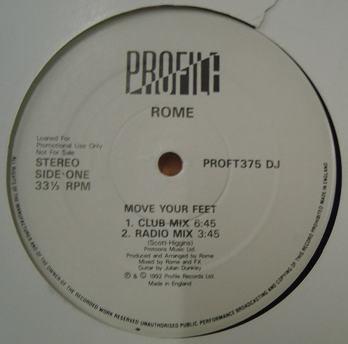Rome - Move Your Feet | Profile Records (PROFT 375 DJ) - main