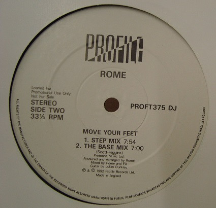 Rome - Move Your Feet | Profile Records (PROFT 375 DJ) - 2