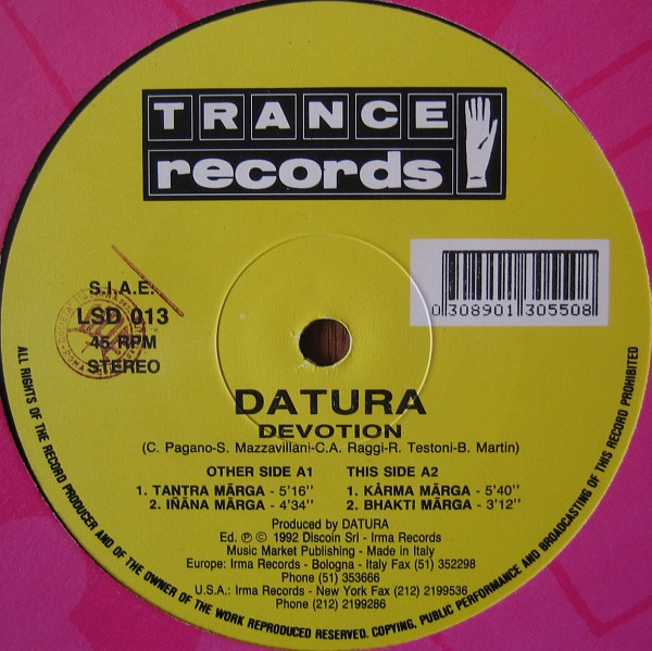 Datura - Devotion | Trance Records (LSD 013) - 4