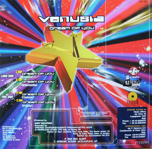 Venusia - Dream Of You | Red Alert (RED 001) - 2
