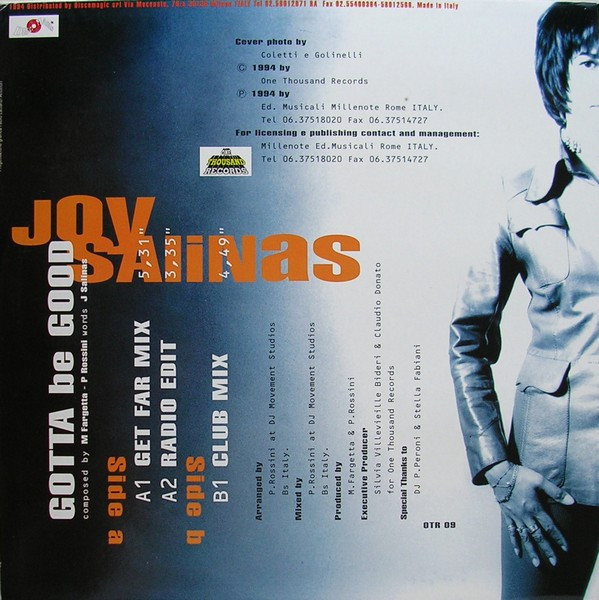 Joy Salinas - Gotta Be Good | One Thousand Records (OTR 09) - 2