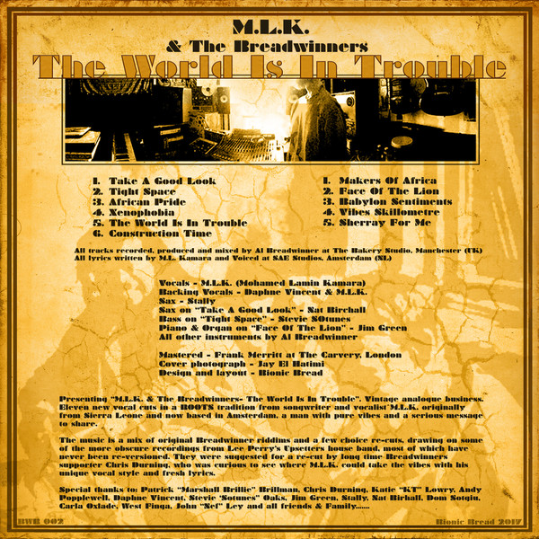 M.L.K. & The Breadwinners - The World Is In Trouble | Breadwinners Records (BWR002) - 2