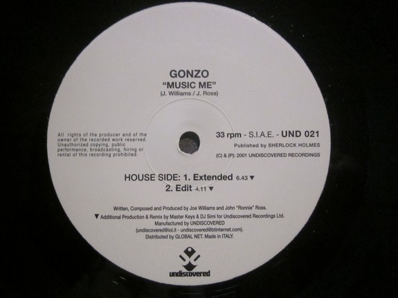 Gonzo - Music Me | Undiscovered (UND 021) - main