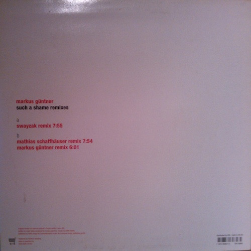 Markus Güntner - Such A Shame Remixes | Ware (ware 35) - 2 Markus Güntner - Such A Shame Remixes | Ware (ware 35) - 2