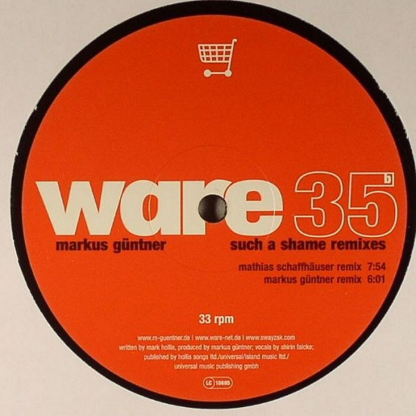 Markus Güntner - Such A Shame Remixes | Ware (ware 35) - 4 Markus Güntner - Such A Shame Remixes | Ware (ware 35) - 4