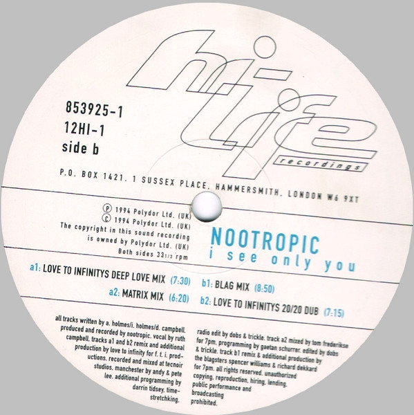 Nootropic - I See Only You | Polydor (853925-1) - 3