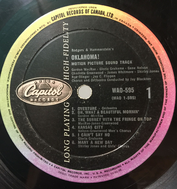 Rodgers And Hammerstein - Oklahoma | Capitol Records (WAO 595) - 2 Rodgers And Hammerstein - Oklahoma | Capitol Records (WAO 595) - 2