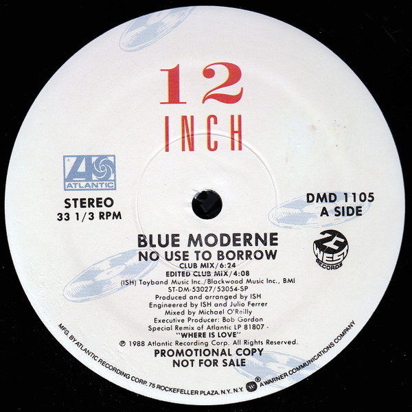 Blue Moderne - No Use To Borrow | Atlantic (DMD 1105) - main Blue Moderne - No Use To Borrow | Atlantic (DMD 1105) - main