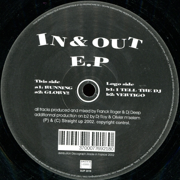 Franck Roger & DJ Deep - In & Out E.P. | Straight-Up (SUP 2018)