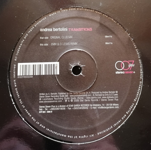 Andrea Bertolini - Transitions | Stereoseven Plus (STP 024) - 2