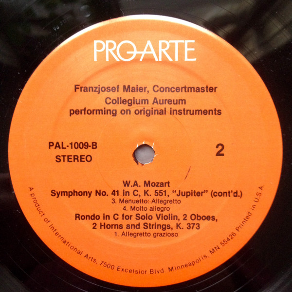 Symphony No. 41 In C K 551 'Jupiter' Rondo In C K. 373