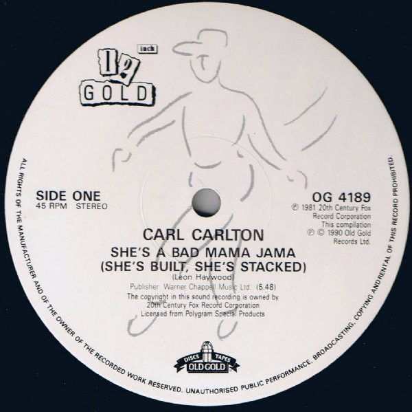 Carl Carlton - She's A Bad Mama Jama (She's Built, She's Stacked) / Baby I Need Your Loving | Old Gold (OG 4189) - 2 Carl Carlton - She's A Bad Mama Jama (She's Built, She's Stacked) / Baby I Need Your Loving | Old Gold (OG 4189) - 2