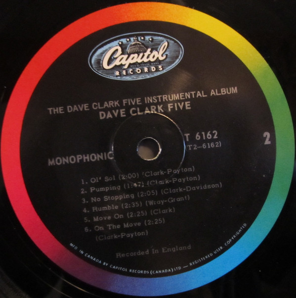 The Dave Clark Five - The Dave Clark Five Instrumental Album | Capitol Records (T6162) - 4