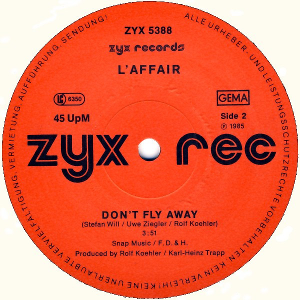 L'Affair - Secret Eyes | ZYX Records (5388) - 4 L'Affair - Secret Eyes | ZYX Records (5388) - 4